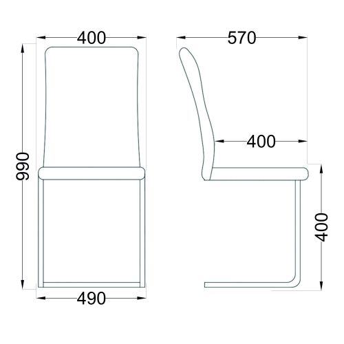 картинка Стул Oxford, черный, экокожа