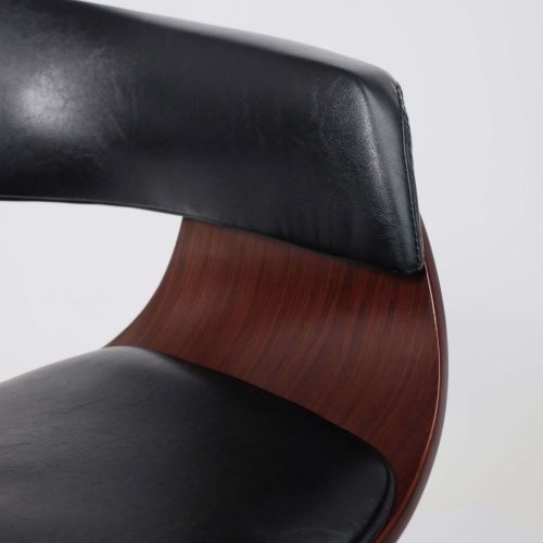 картинка Стул барный Rossi, черный, экокожа