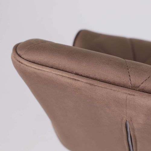 картинка Стул барный Berlin, шоколадный, велюр