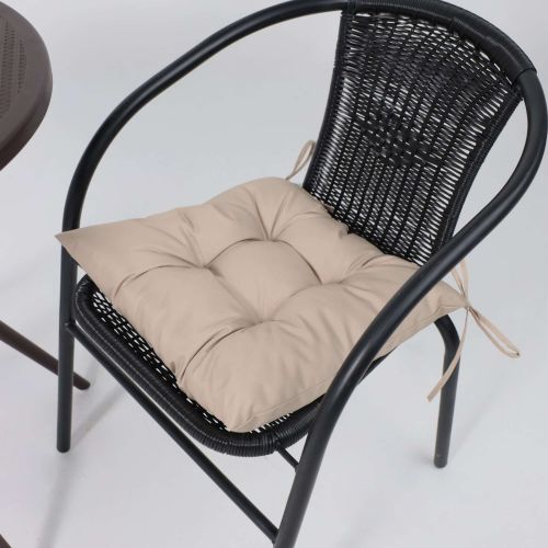 картинка Кресло садовое VERONA, PE, иск.роттанг-черный/сталь-черная