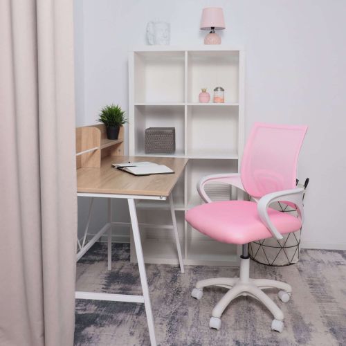 картинка Кресло поворотное Ricci, розовый, ткань