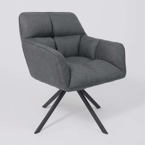 картинка Кресло Virginia, поворотное, темно-серый, ткань
