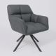 картинка Кресло Virginia, поворотное, темно-серый, ткань картинка Кресло Virginia, поворотное, темно-серый, ткань