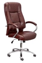 Кресло поворотное King, темно-коричневый, экокожа фотография