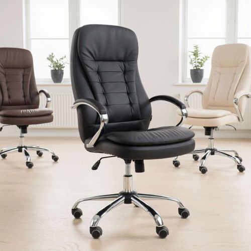 картинка Кресло поворотное Richard New, коричневый, экокожа