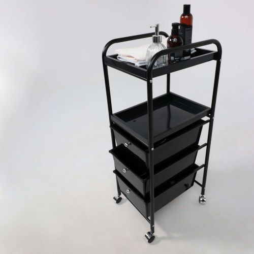 картинка Полка-тележка PLUTON, чёрный+чёрный