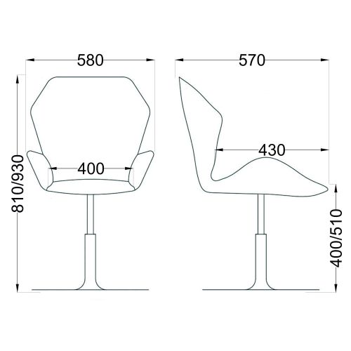 картинка Кресло поворотное Oslo, кремовый, экокожа