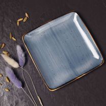 Тарелка квадратная VITAL 1, фарфор, синий, 26*26*2см фотография