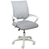 Кресло поворотное Ricci, светло-серый, ткань фотография