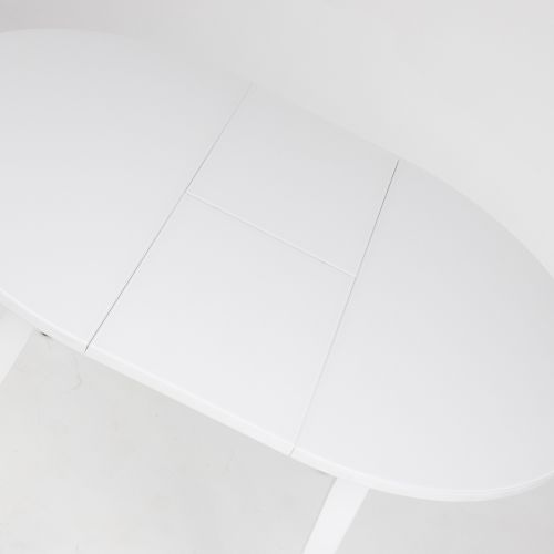 картинка Стол раздвижной Партнер, 100(135)*75, белый глянец, лдсп + закаленное стекло