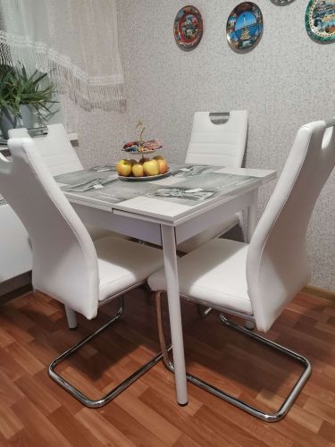 картинка Стул Ava, белый, экокожа