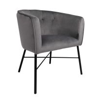 Кресло Almond, серый, велюр фотография
