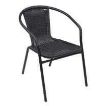 Кресло садовое Barselona, черный, исскуственнный ротанг фотография