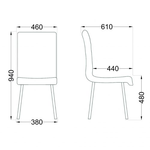 картинка Стул Mira, морской, велюр
