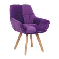 Кресло Soft, фиолетовый, велюр фотография