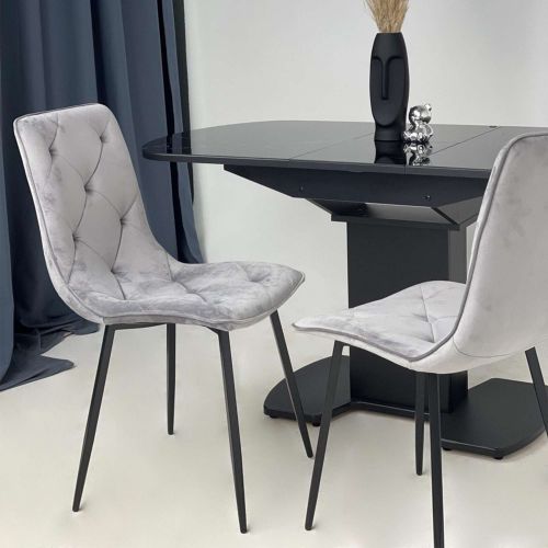 картинка Стул Mira, светло-серый, велюр