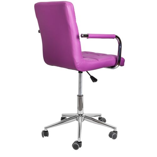 картинка Кресло поворотное Rosio, фиолетовый, экокожа