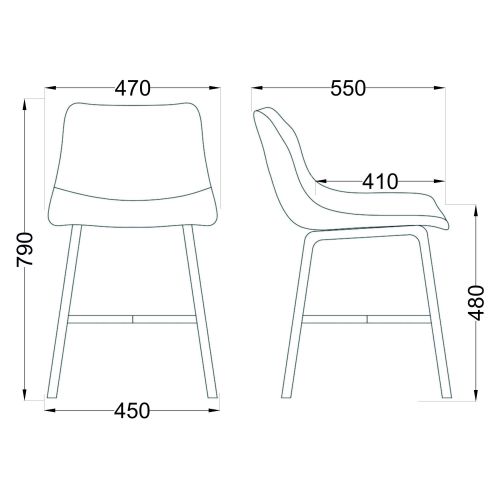 картинка Стул Arizona, черный, экокожа