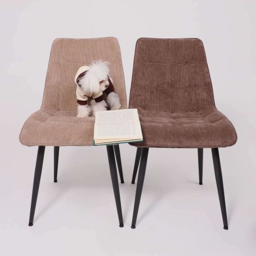 картинка Стул FRED NEW, бежевый вельвет/черный