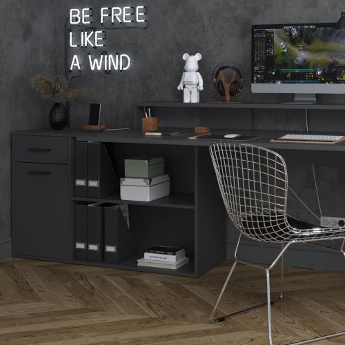 картинка Стол компьютерный СК-14 (Skill-3), 160*76*91,7, антрацит