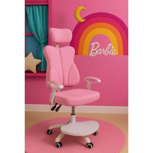 картинка Кресло поворотное LOLU, ткань, розовый