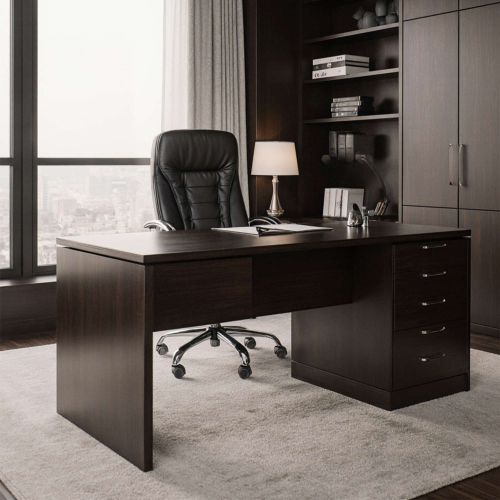 картинка Кресло поворотное Richard New, чёрный, экокожа