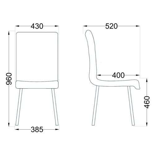 картинка Стул Romeo, белый, экокожа, цвет каркаса хром