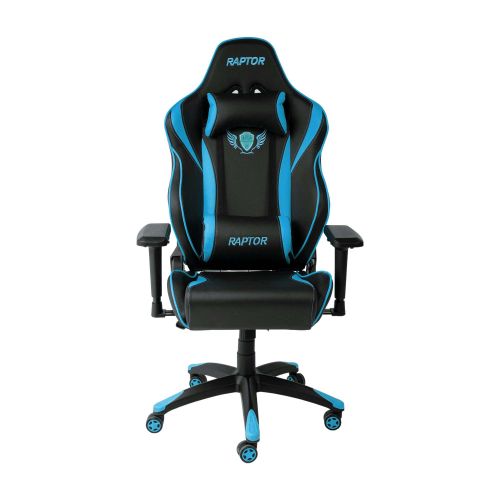 картинка Кресло поворотное Raptor, синий + черный, экокожа