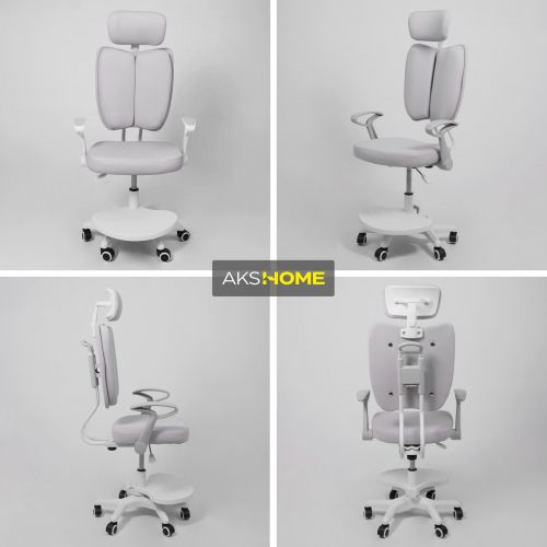 картинка Кресло поворотное TWINS, ткань, cерый