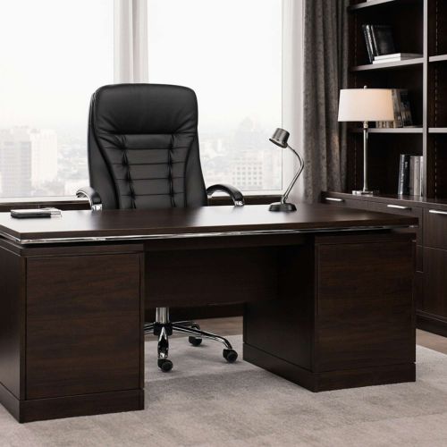 картинка Кресло поворотное Richard New, чёрный, экокожа