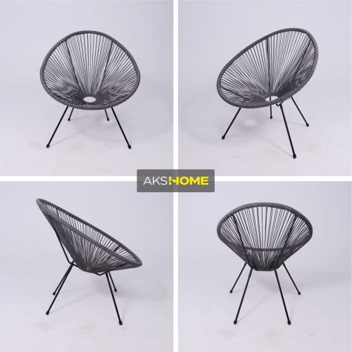 картинка Кресло садовое RIMINI, иск. ротанг, серый