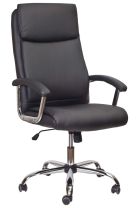 Кресло поворотное Levada, чёрный, экокожа фотография