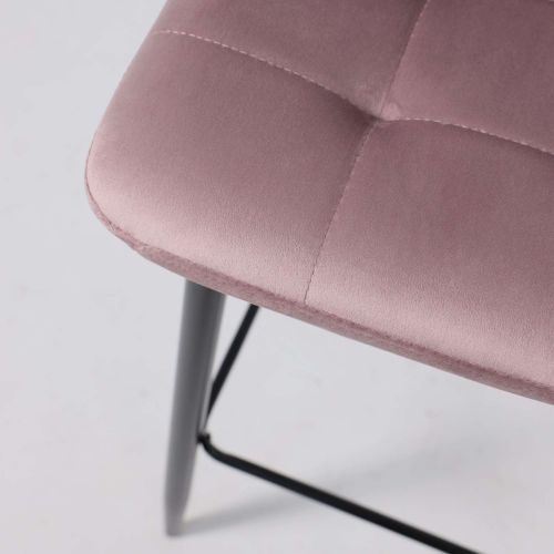 картинка Стул барный Stella, пыльная роза, велюр