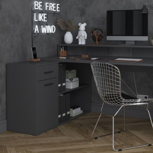 картинка Стол компьютерный СК-14 (Skill-3), 160*76*91,7, антрацит