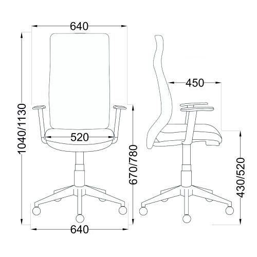 картинка Кресло поворотное Софт, серый, ткань