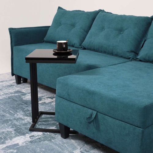 картинка Стол журнальный Престиж, черный, стекло триплекс, цвет опоры чёрный