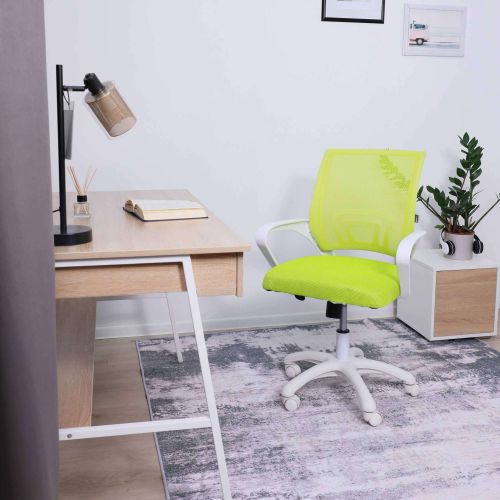 картинка Кресло поворотное RICCI NEW, WHITE (салатовый)