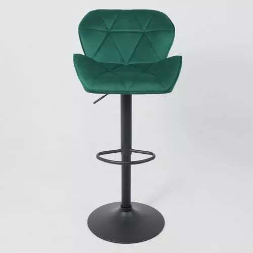 картинка Стул барный Berlin, зеленый, велюр