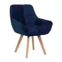 Кресло Soft, темно-синий, велюр фотография