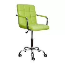 Кресло поворотное Rosio, светло-зелёный, экокожа фотография