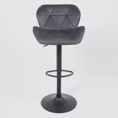 картинка Стул барный Berlin, темно-серый, велюр