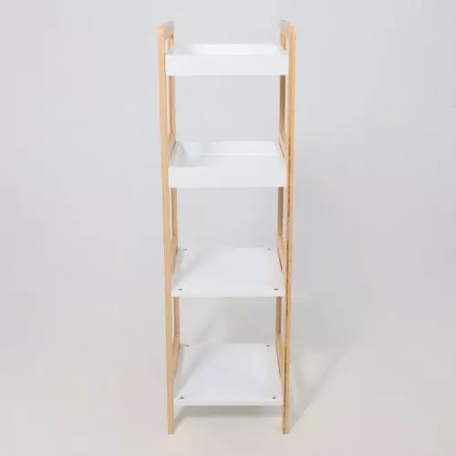 картинка Стойка для хранения MAGNOLIA - 4, бамбук+белый