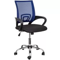 Кресло поворотное Ricci, синий, сетка фотография