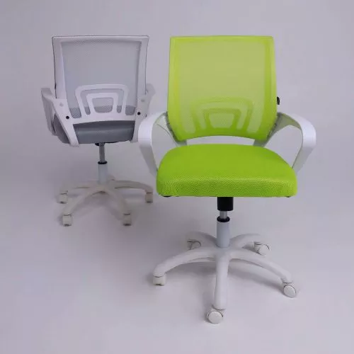 картинка Кресло поворотное RICCI NEW, WHITE (салатовый)