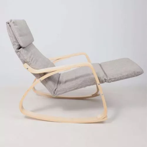 картинка Кресло-качалка Smart, серый, ткань