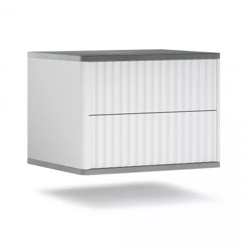 картинка Стол-консоль, тумба навесная Royal-5002, белый + металл, мдф