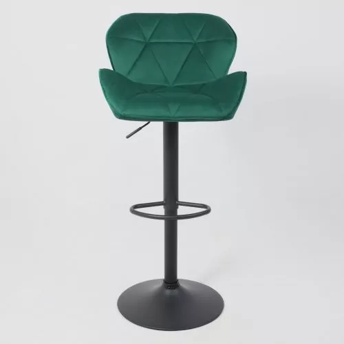 картинка Стул барный Berlin, зеленый, велюр