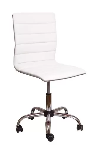 картинка Кресло поворотное Grace, белый, экокожа