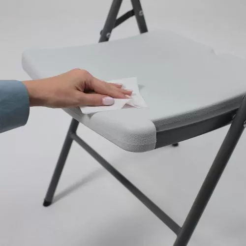 картинка Стул садовый складной со спинкой, белый, hdpe-пластик