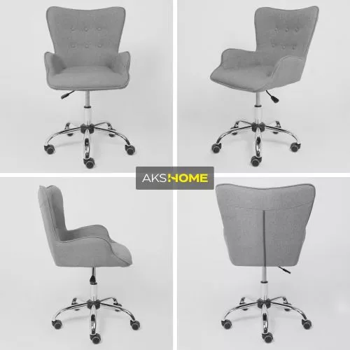 картинка Кресло поворотное Bella, серый, ткань